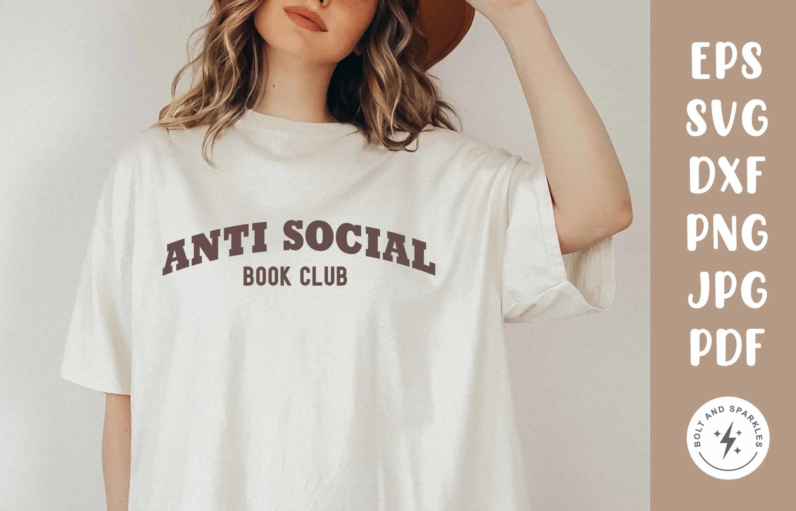 Anti Social Book Club, SVG featuring lettering and serif font