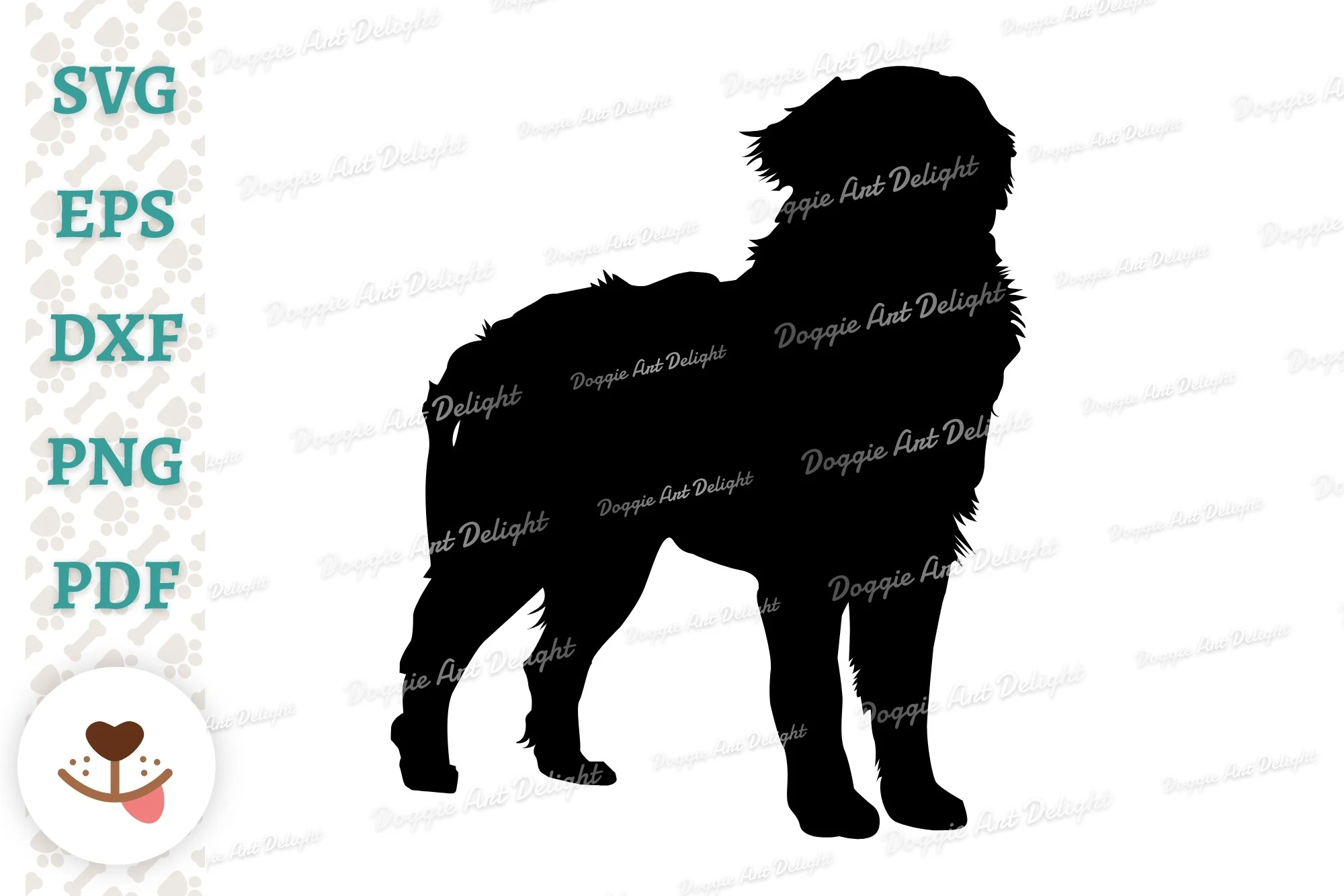 Bernese Mountain Dog Silhouette Svg Png SVG design preview