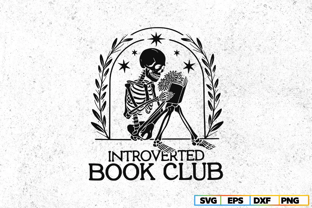 Book Club Svg,one Chapter More Svg featuring skeleton and book