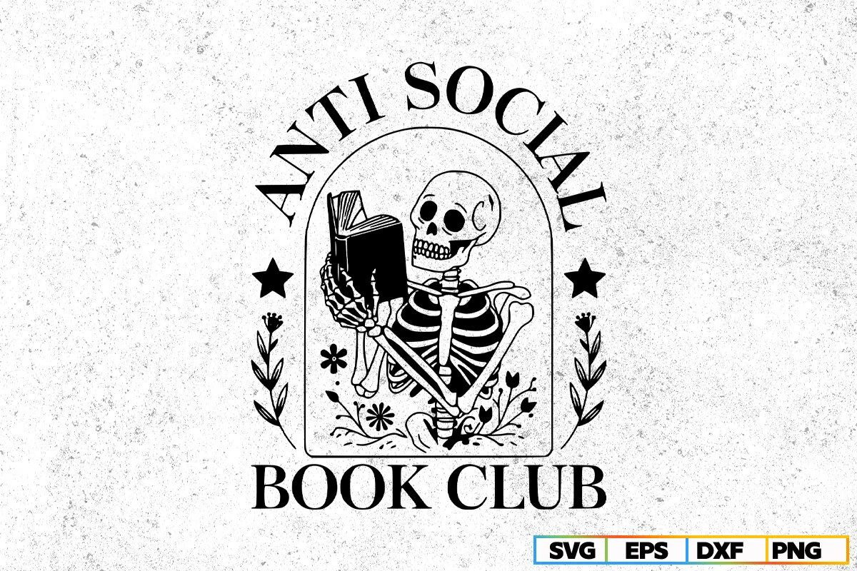 Book Club Svg,one Chapter More Svg featuring skeleton and book