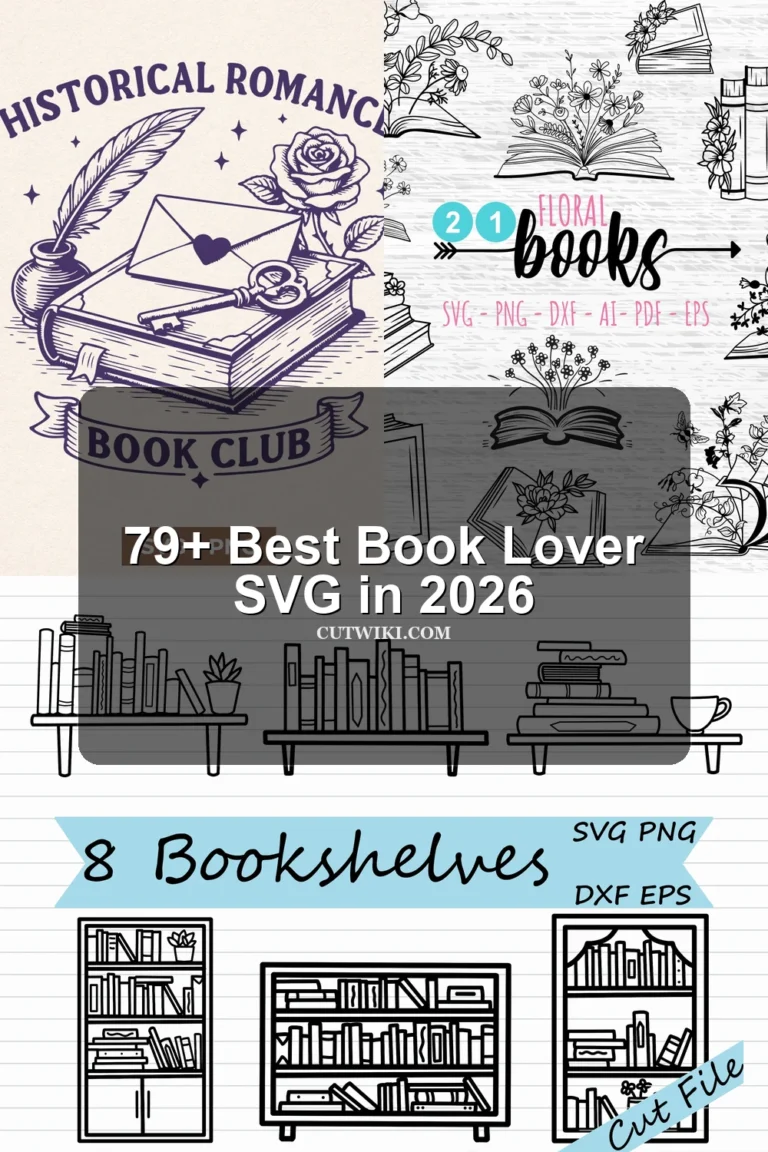 80+ Book Lover SVG collection preview