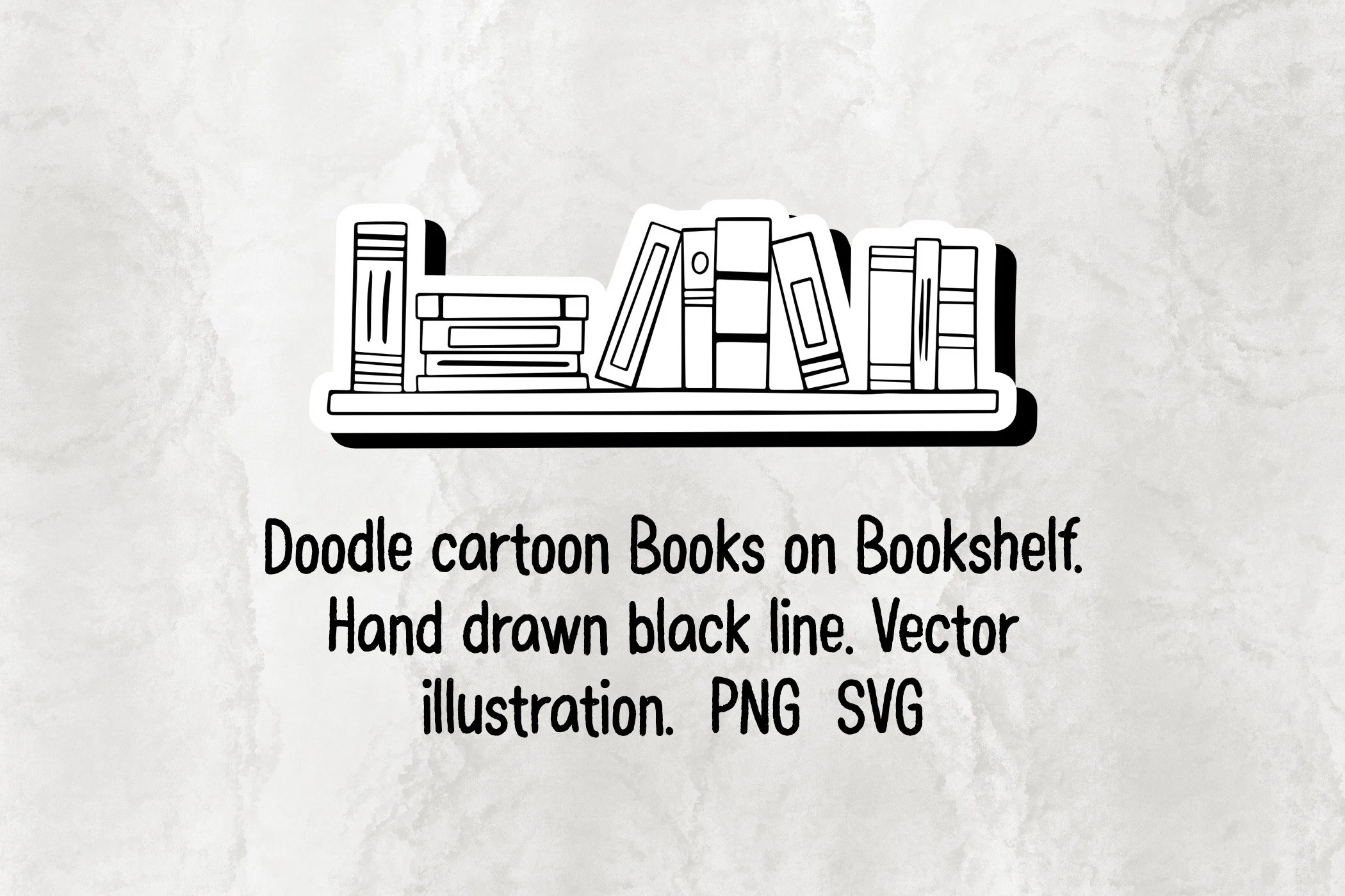 Bookshelf PNG SVG featuring bookshelf and books