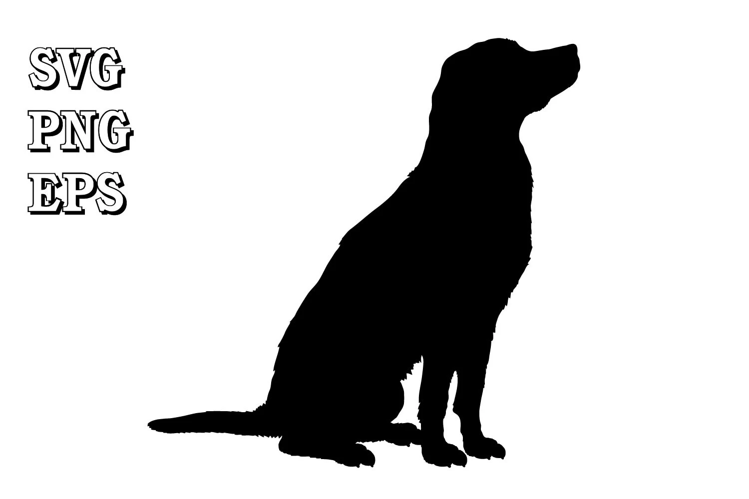 Dog is Sitting Dog Silhouette SVG featuring dog and silhouette