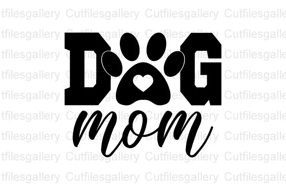 Dog Mom SVG, Dog Mama SVG, Paw Print SVG SVG design preview