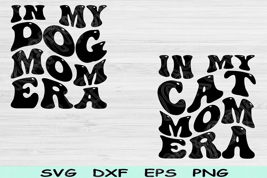 Dog Mom Svg Dxf Png Cut Files, Cat Mom SVG design preview