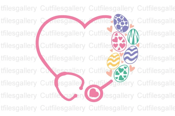 Easter Stethoscope SVG, Easter SVG SVG design preview