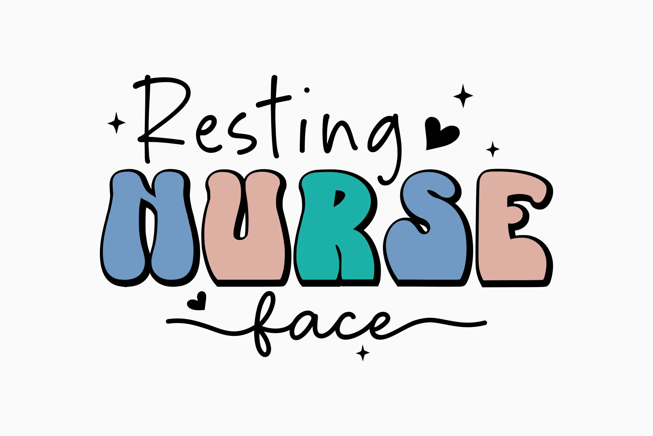 Free Resting Nurse Face SVG featuring nurse and face