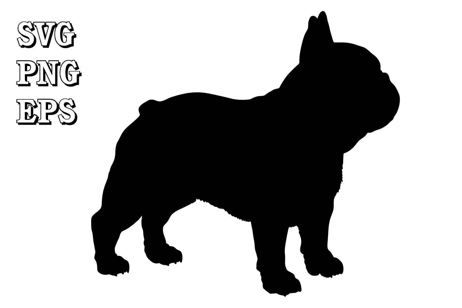 French Bulldog Dog Silhouette SVG featuring French Bulldog and silhouette