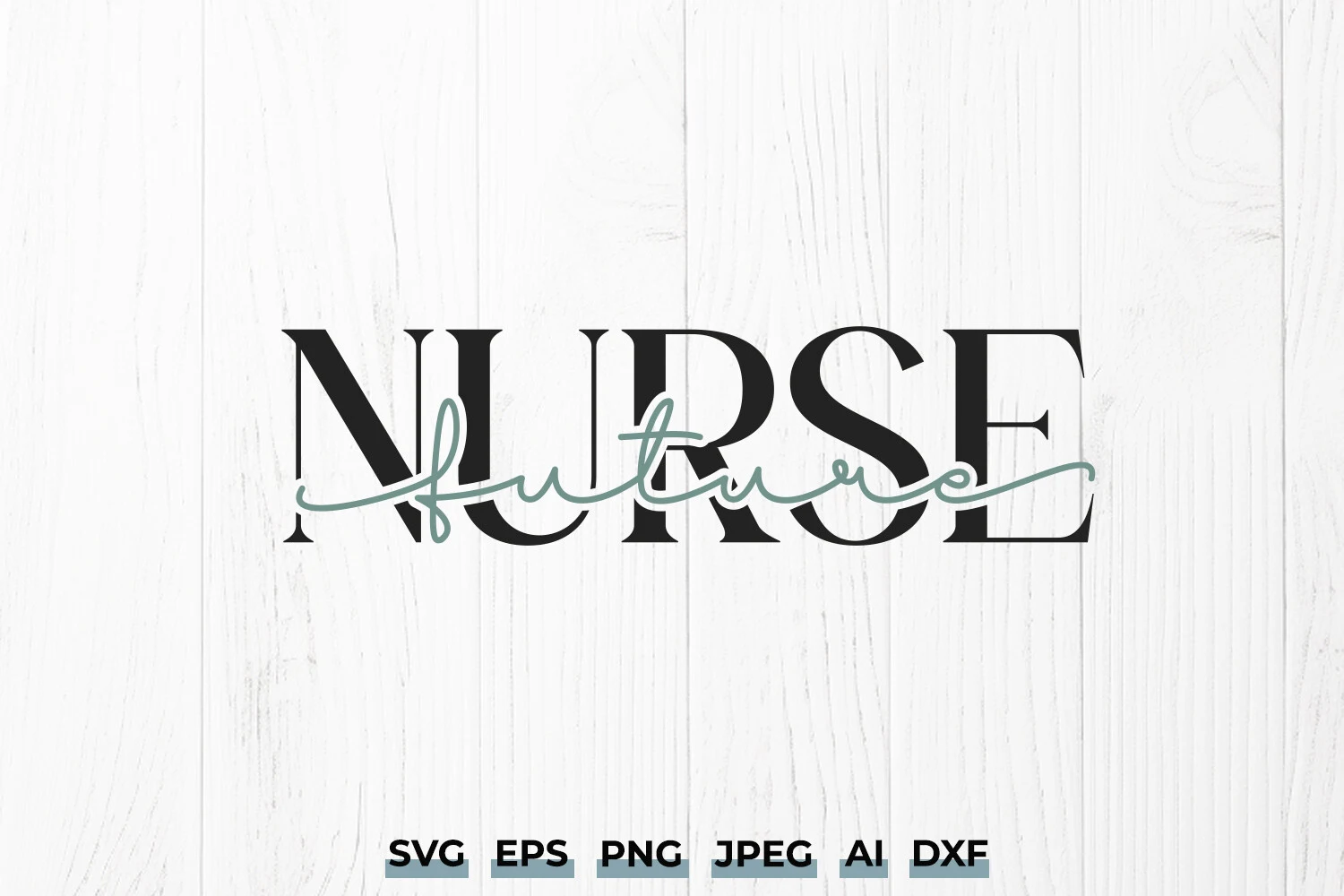 Future Nurse SVG - Nursing Student SVG preview showing SVG design with silhouette