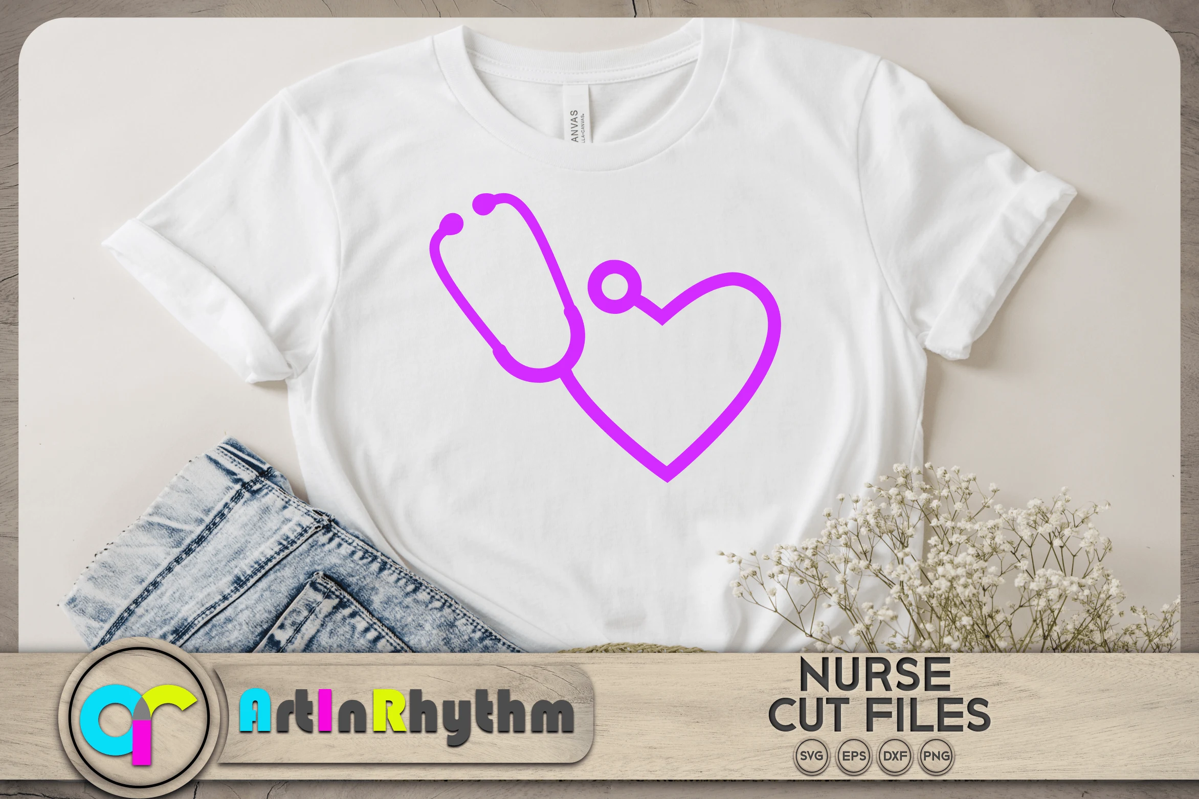 Heart Stethoscope SVG featuring stethoscope and heart