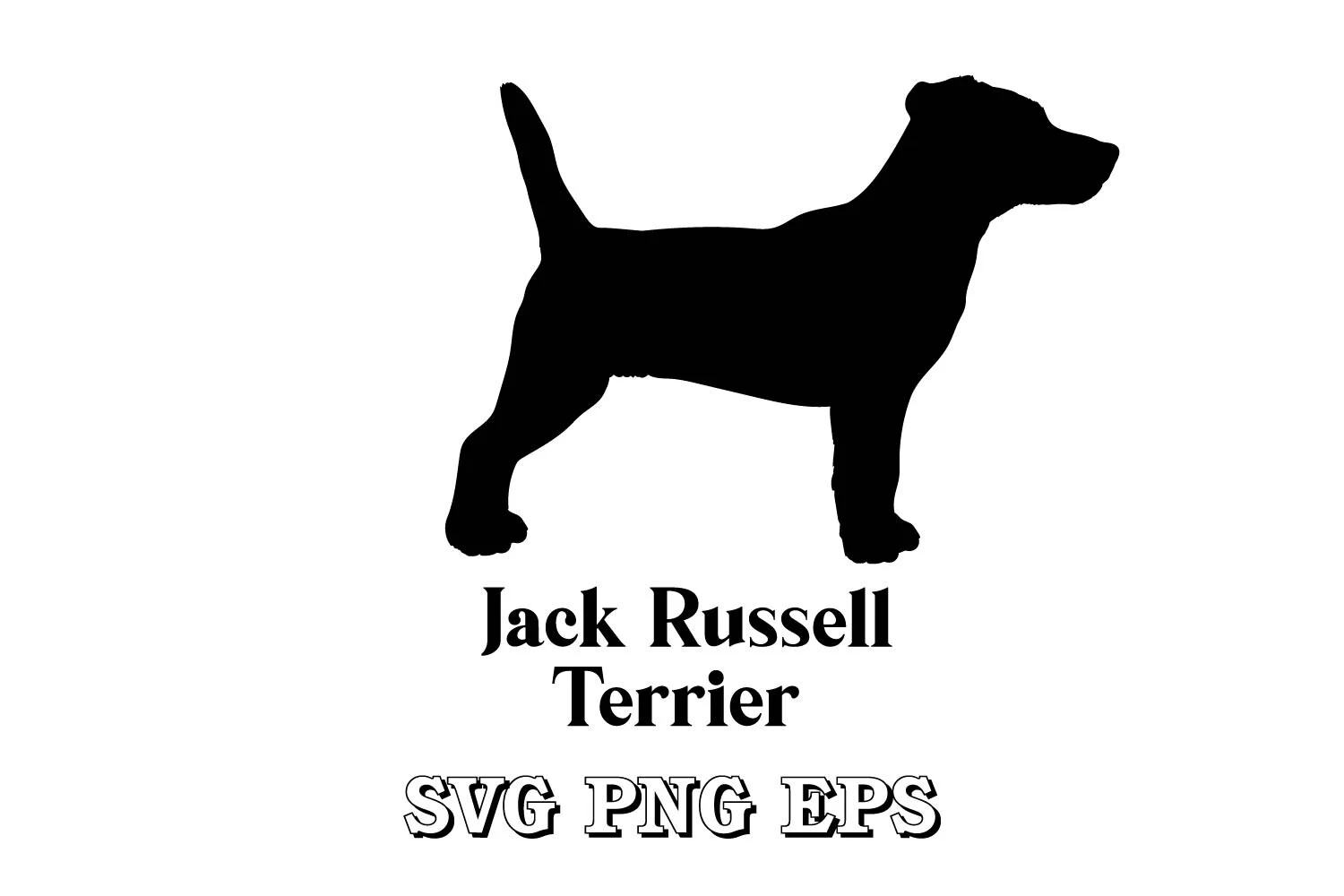 Jack Russell Terrier Dog Silhouette SVG SVG design preview