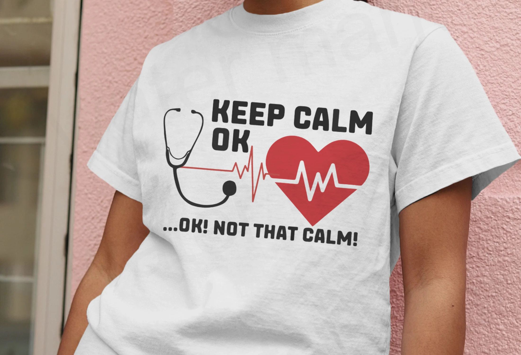 Keep Calm and Ok, Funny Medical Svg featuring stethoscope and heart