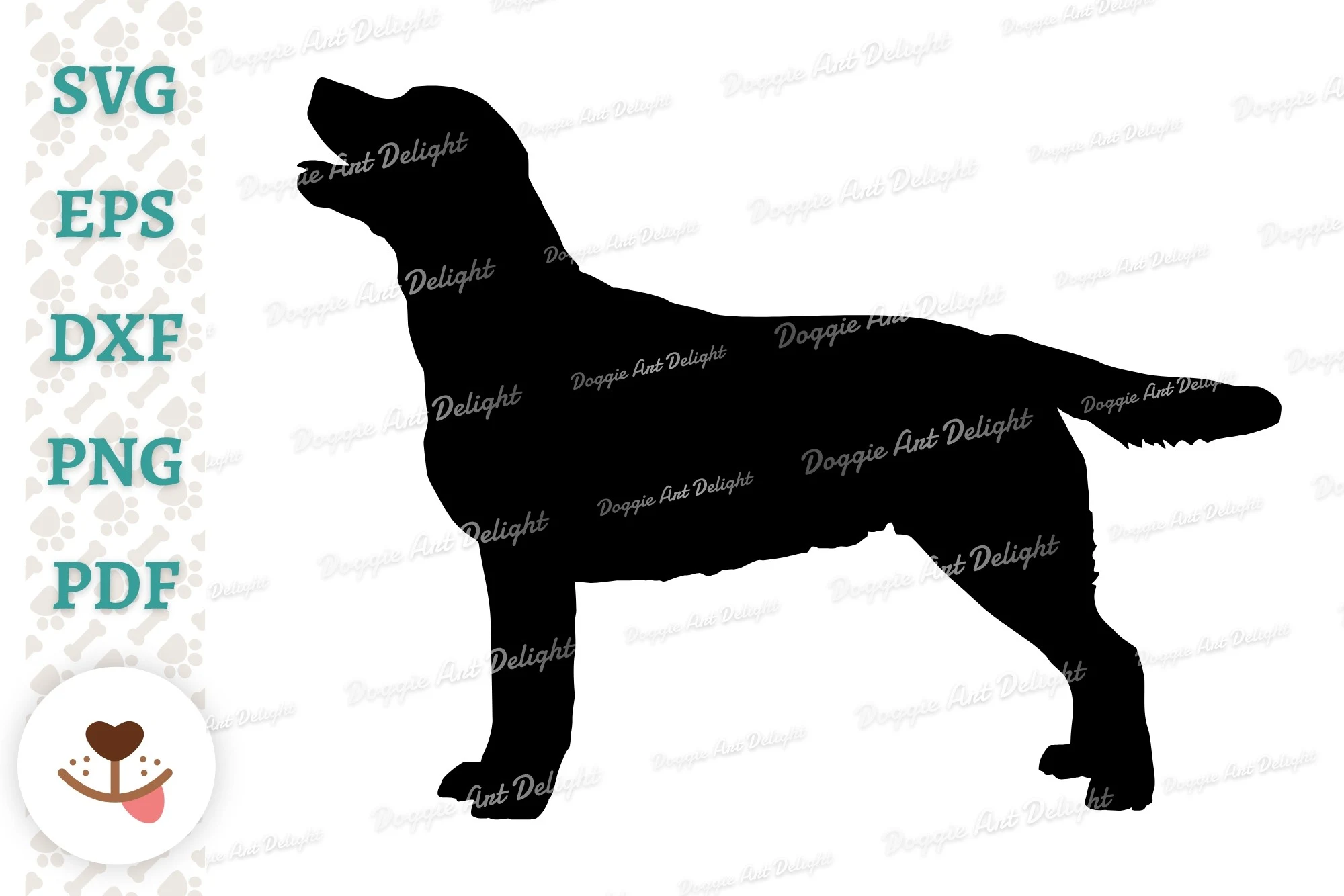 Labrador Dog Silhouette Svg Png Cut File featuring dog and silhouette