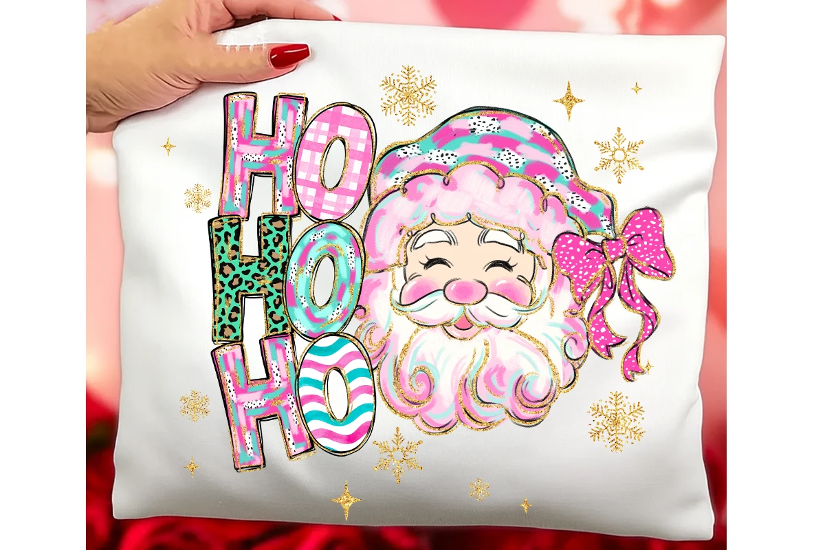 Merry Christmas PNG, Cute Santa Png preview showing Christmas motifs with friendly character styling
