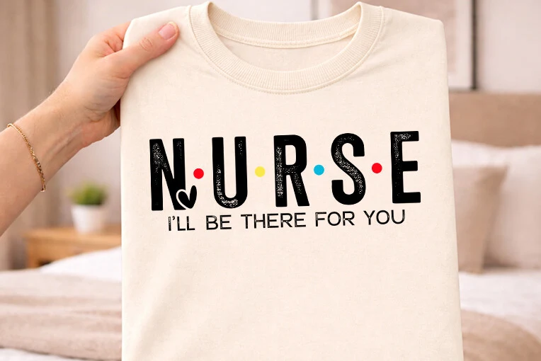 Nurse I’ll Be There for You SVG featuring text and heart
