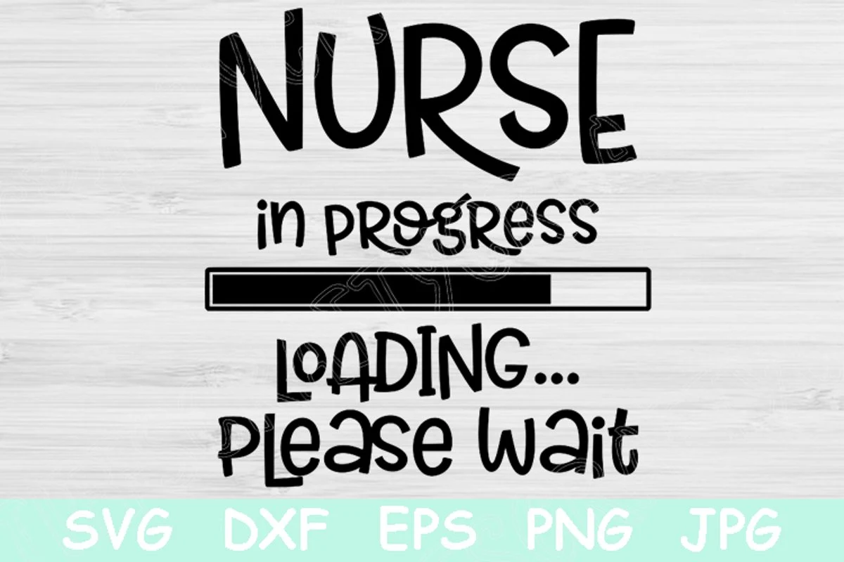 Nurse in Progress Loading Please Wait. featuring progress bar and rectangular container