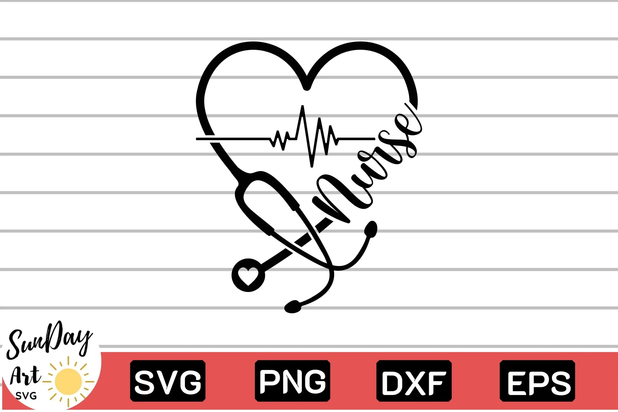 Nurse Life Svg,nurse Stethoscope Svg featuring heart and stethoscope
