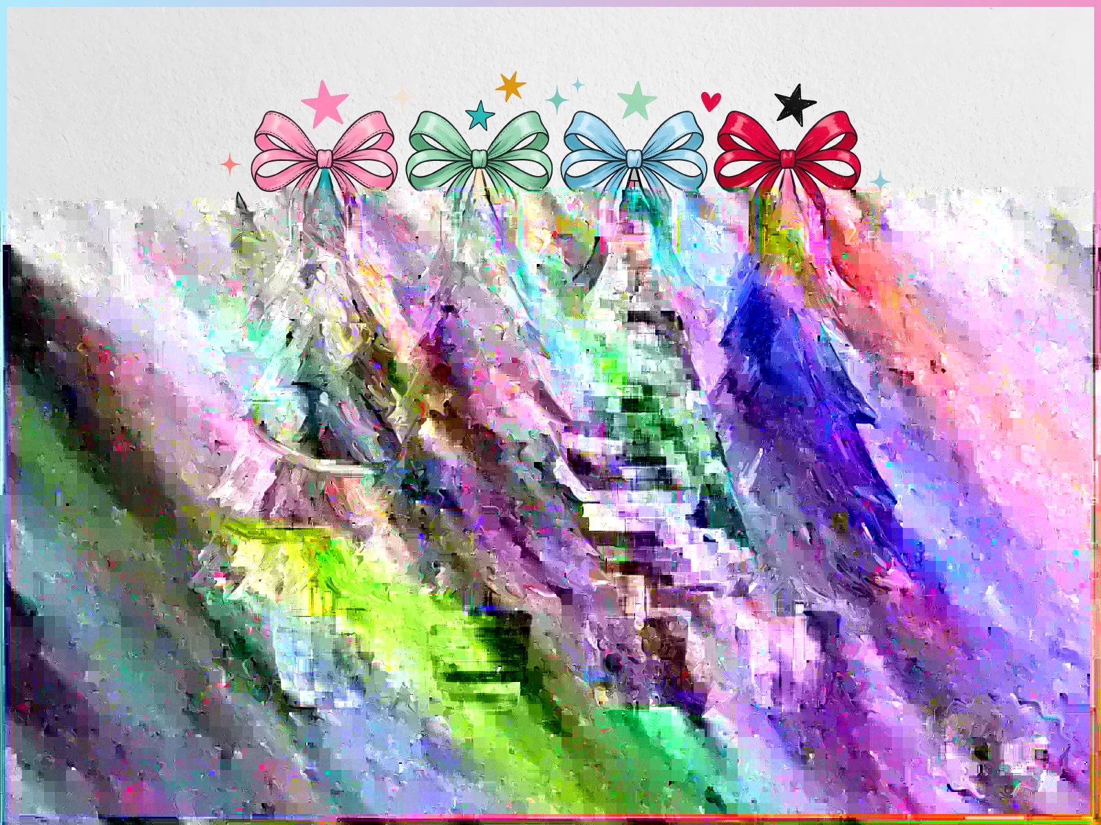 Preppy Coquette Christmas Tree PNG preview showing Christmas motifs with composition