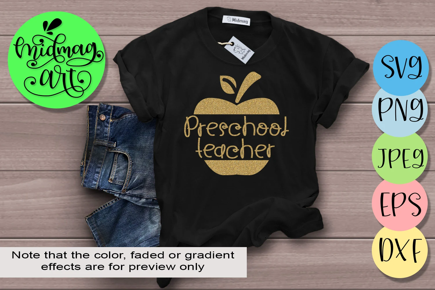 Preschool Teacher SVG design preview