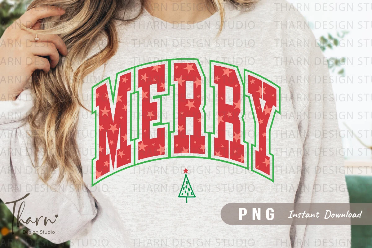 Retro Merry Christmas Png Sublimation preview showing Christmas motifs with period-inspired styling