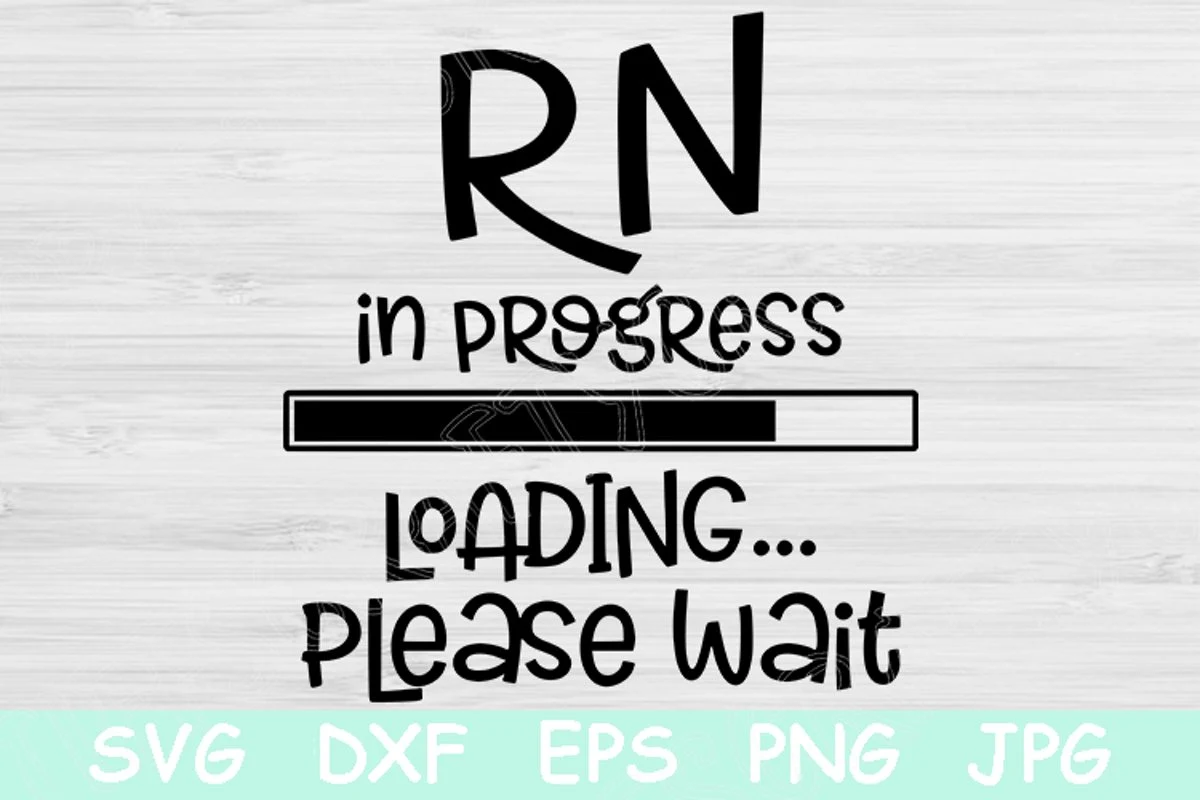 RN in Progress Loading Please Wait Svg. featuring progress bar and loading bar